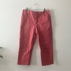 Cherokee Salmon Pink Crop‎ Pants Size 6 Casual Classic Everyday